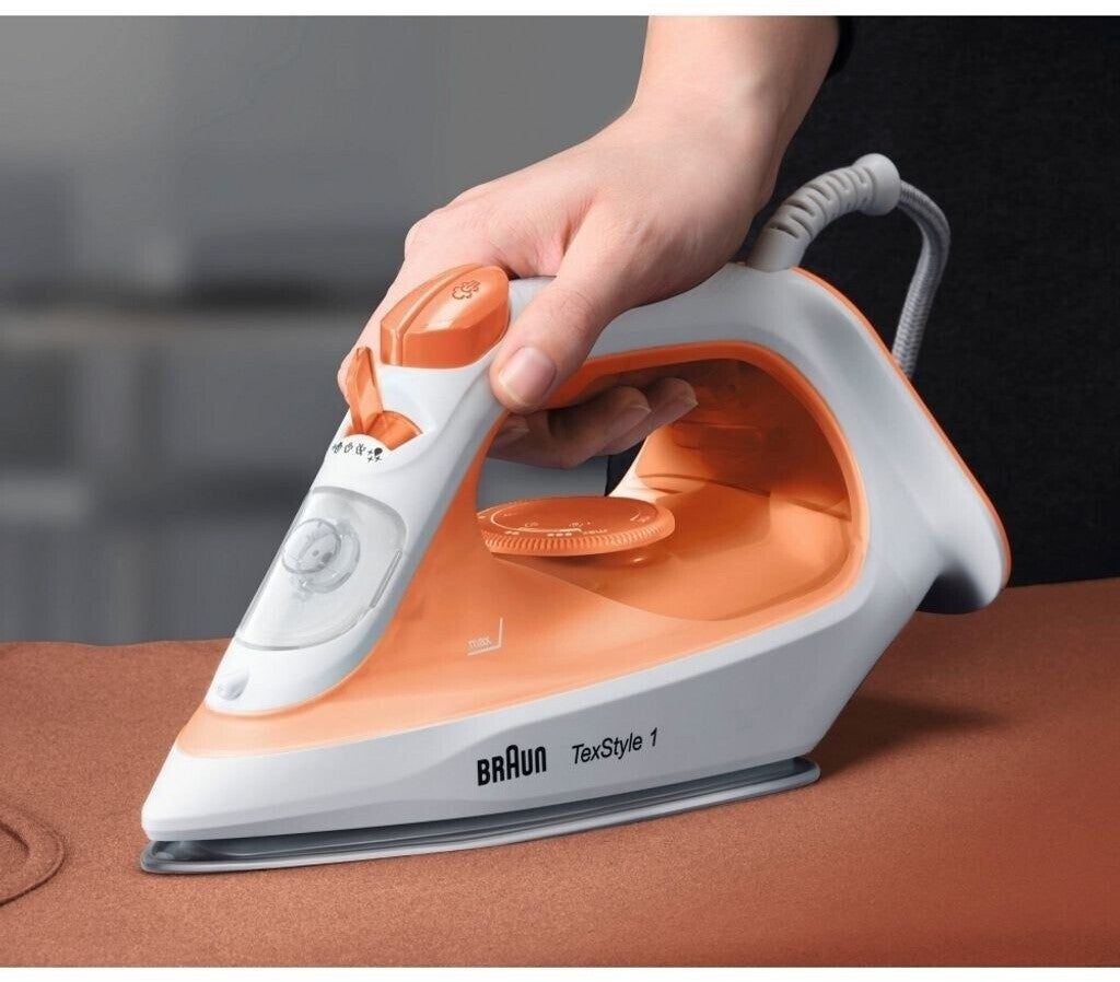 Braun TexStyle 1 SI1009OR Dampfbügeleisen 1900W 220ml Orange Weiß Keramik Neu