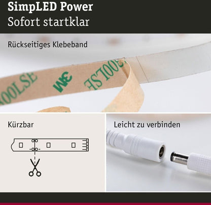 Paulmann SimpLED Power LED Strip Set 5m 4000K Neutralweiß Dimmbar 5500lm 78960