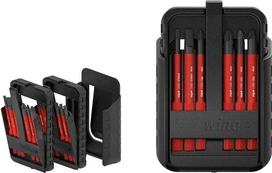WIHA Bit Set slimBit electric 12-tlg mit Gürtelhalter VDE 43162