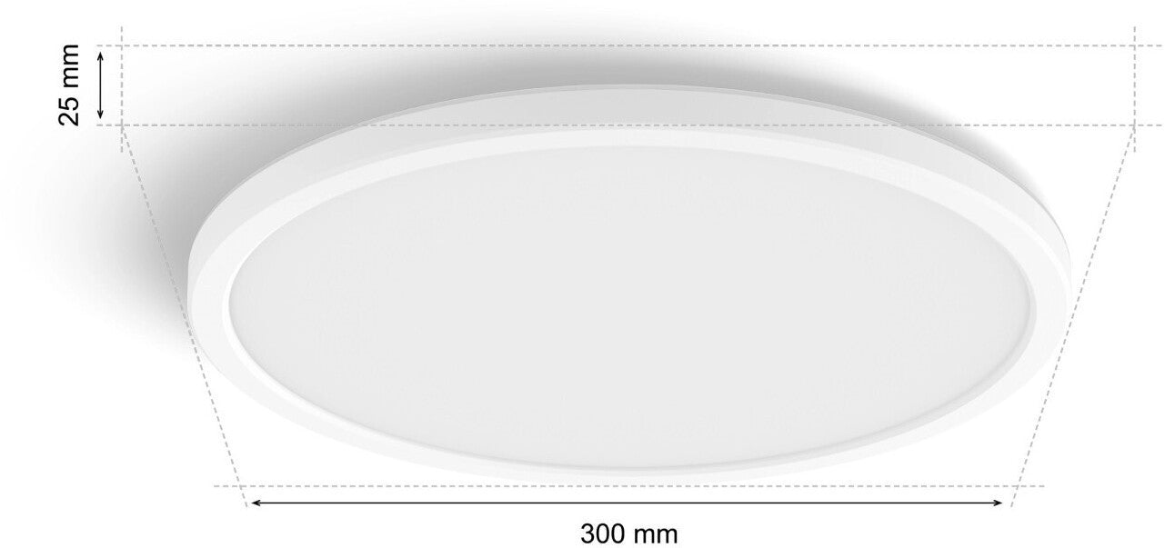 Philips Hue Tento WCA Rund S LED Panel 29,1cm weiß 929003823501