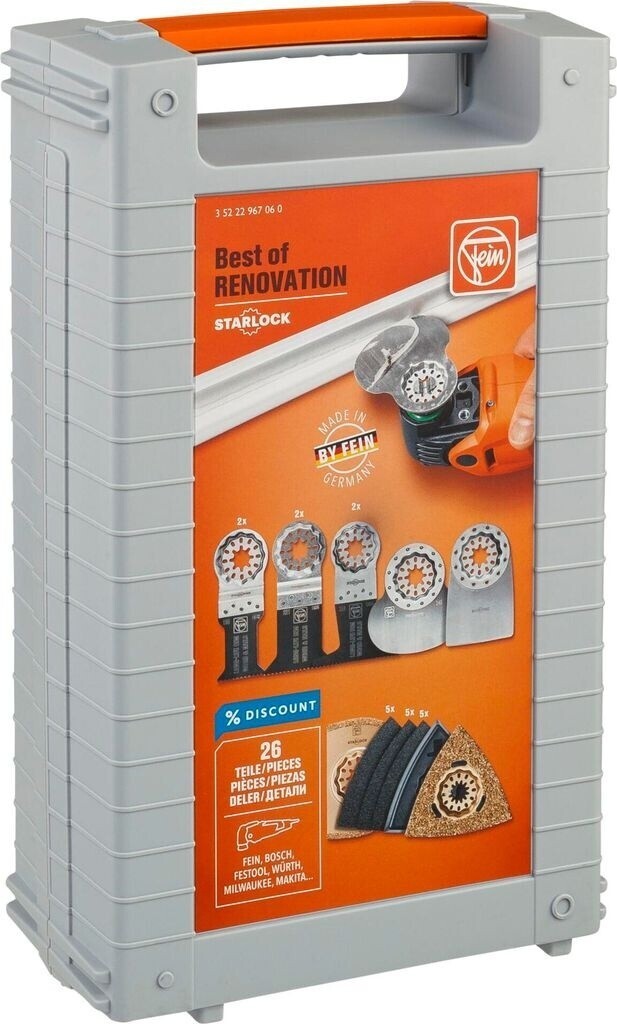 FEIN Best of Starlock RENOVATION 26 tlg Zubehör Set Multimaster 35222967060