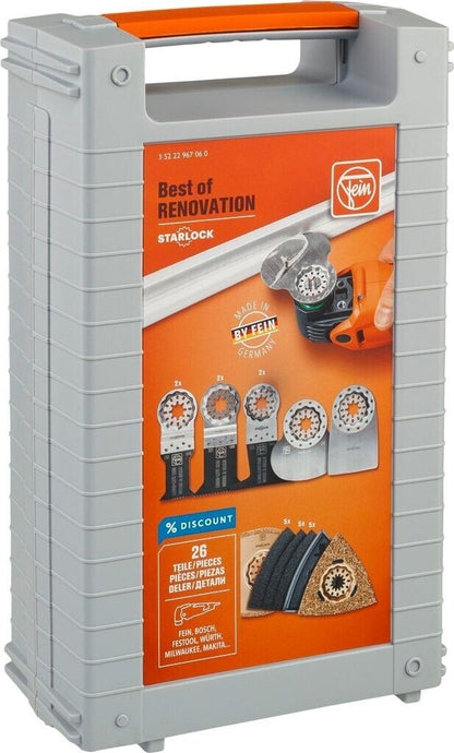 FEIN Best of Starlock RENOVATION 26 tlg Zubehör Set Multimaster 35222967060