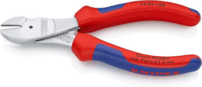 Knipex Kraft-Seitenschneider 160mm verchromt Mehrkomponenten-Griff (74 05 160)