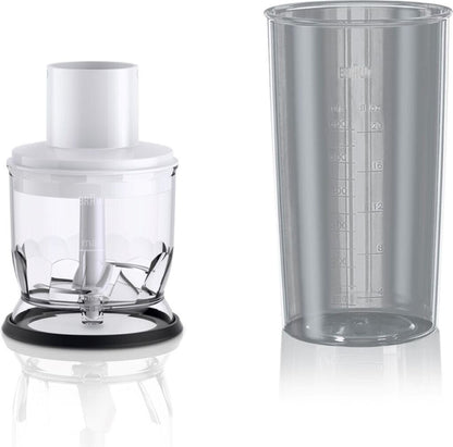 Braun MultiQuick 1 MQ10.201MWH Stabmixer Edelstahlfuß 450W 600ml Becher Weiß