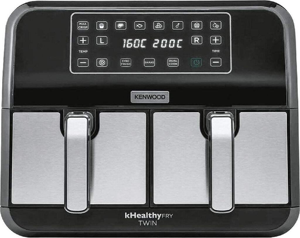 Kenwood kHealthy Fry Twin Airfryer HFM20.000MB 8L Dual Zone 8 Programme Schwarz