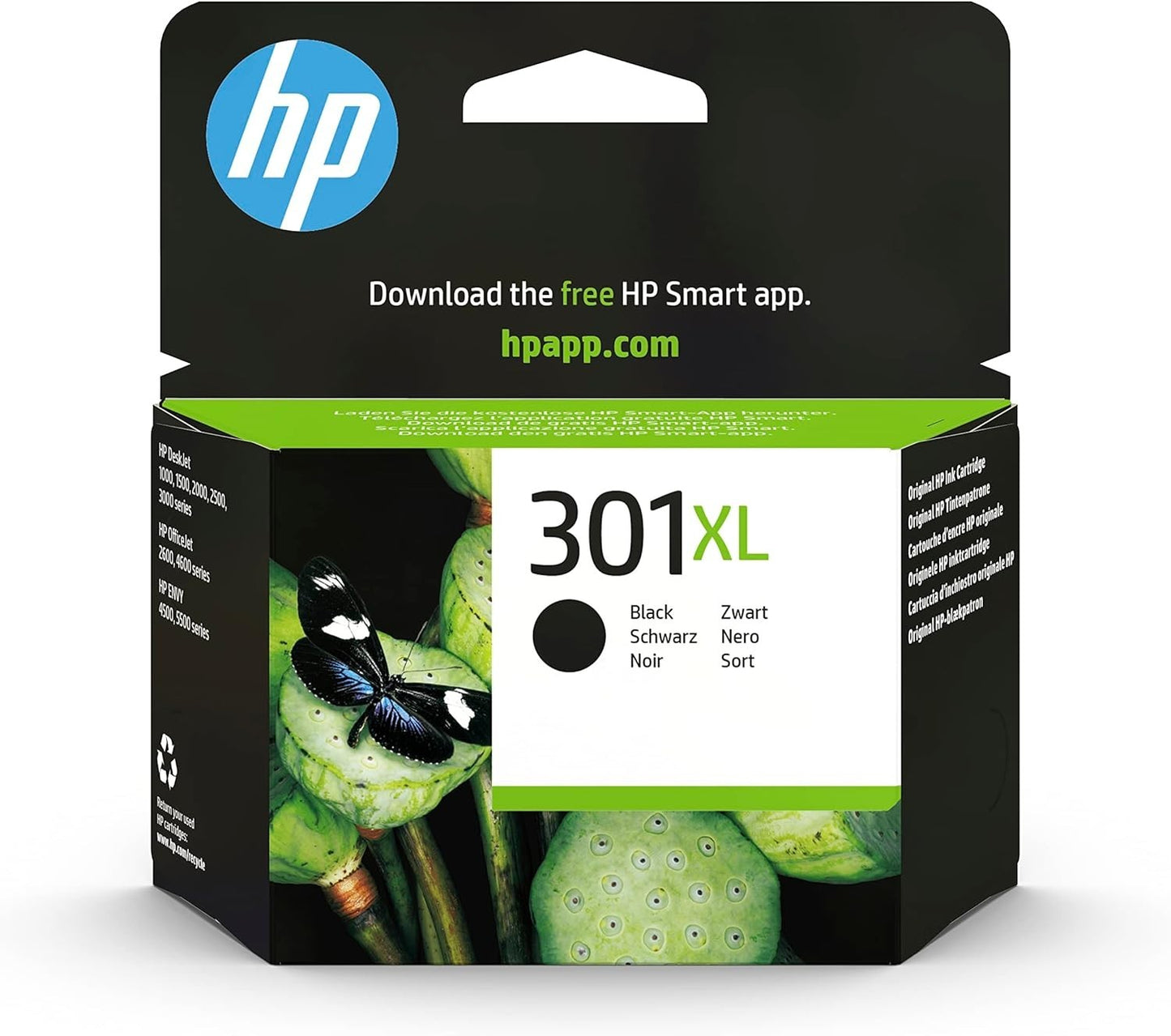 HP 301XL CH563EE Original Tintenpatrone Schwarz 430 Seiten für DeskJet ENVY