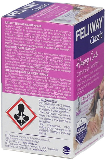 FELIWAY Classic Katze Beruhigung Flacon 1 Monats-Nachfüllflakon 48ml Kratzen