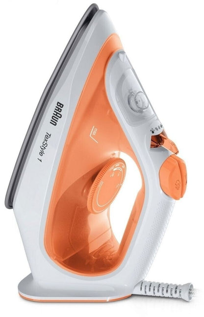 Braun TexStyle 1 SI1009OR Dampfbügeleisen 1900W 220ml Orange Weiß Keramik Neu