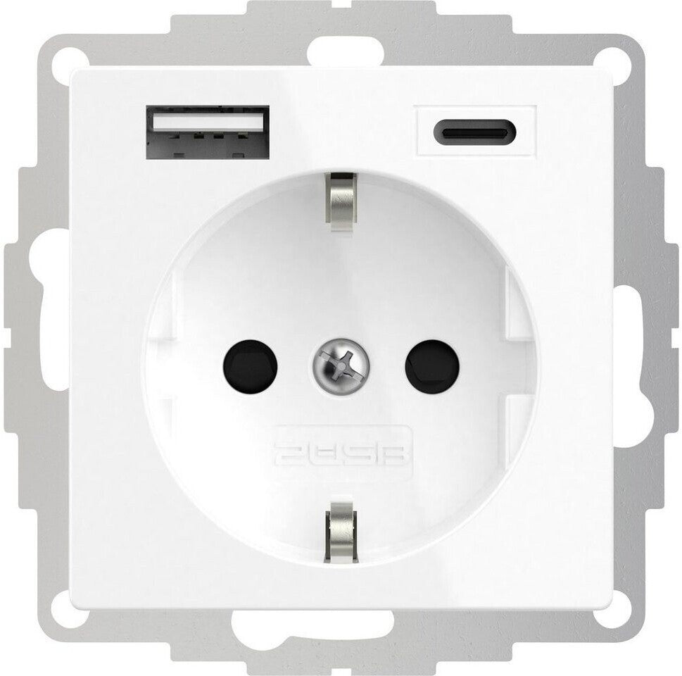 2USB inCharge PRO 55 Steckdose mit USB A USB C weiß 2U-449542