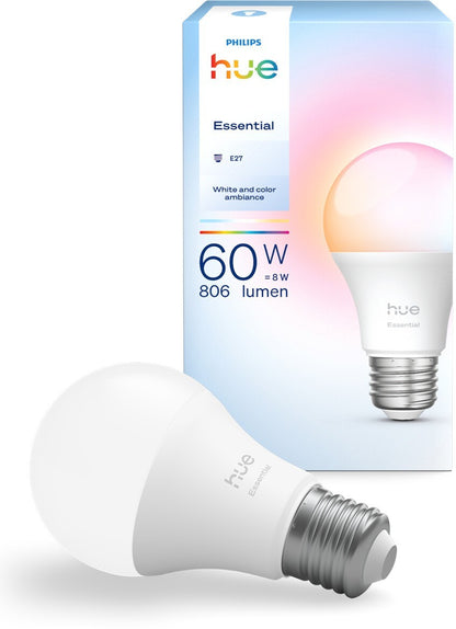 Philips Hue Essential A60 E27 8W 806lm White Color LED Smart RGB 929004235401