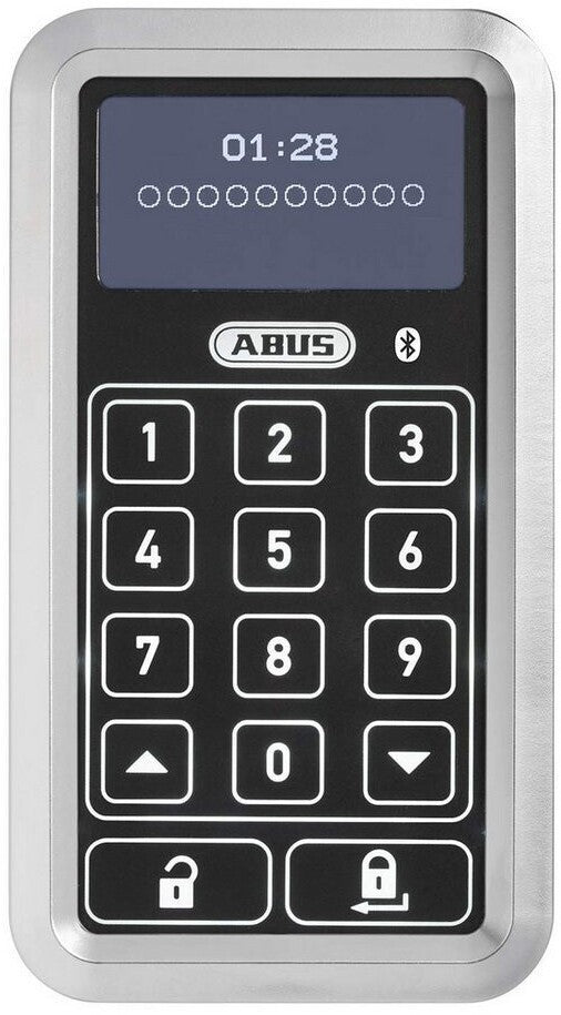 ABUS CFT3100 S HomeTec Pro Türschloss Tastatur Bluetooth Touch Display silber