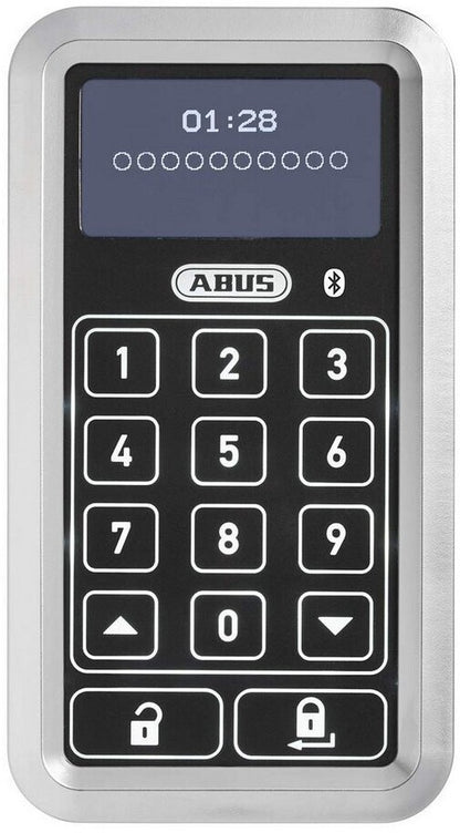 ABUS CFT3100 S HomeTec Pro Türschloss Tastatur Bluetooth Touch Display silber