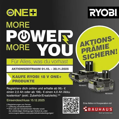 Ryobi RY18PSX15A-120 Akku-Astsäge 18V ONE+ HP Brushless 2,0Ah Lader