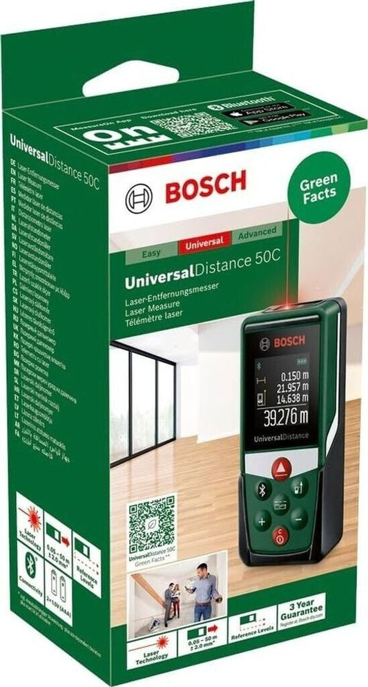 Bosch UniversalDistance 50C Bluetooth Laser-Entfernungsmesser bis 50m 0603672301