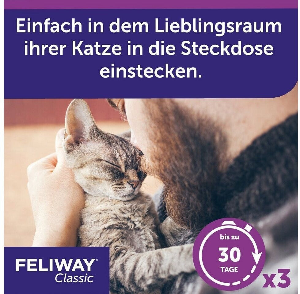 Feliway CLASSIC Nachfüllflakon Vorteilspack 3×48ml für Katzen