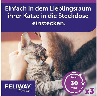 Feliway CLASSIC Nachfüllflakon Vorteilspack 3×48ml für Katzen