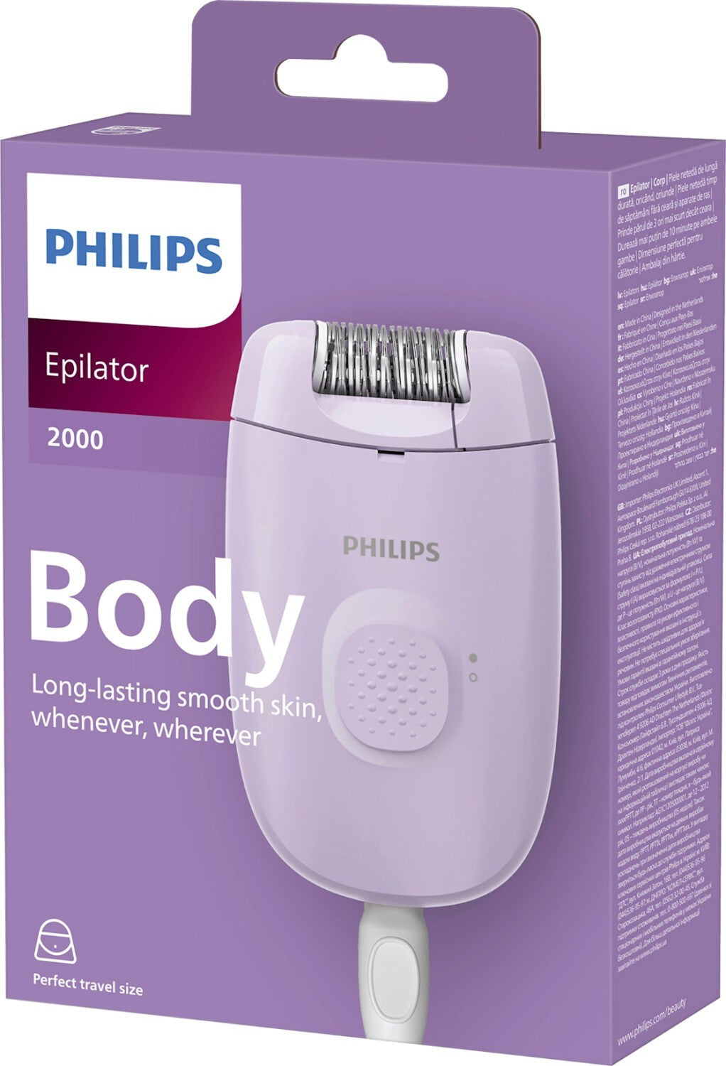 Philips Epilierer Series 2000 kompakt Netzbetrieb violett BRE238/00