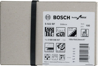 Bosch Säbelsägeblatt Metall S 922 BF 2608656027 100 Stück
