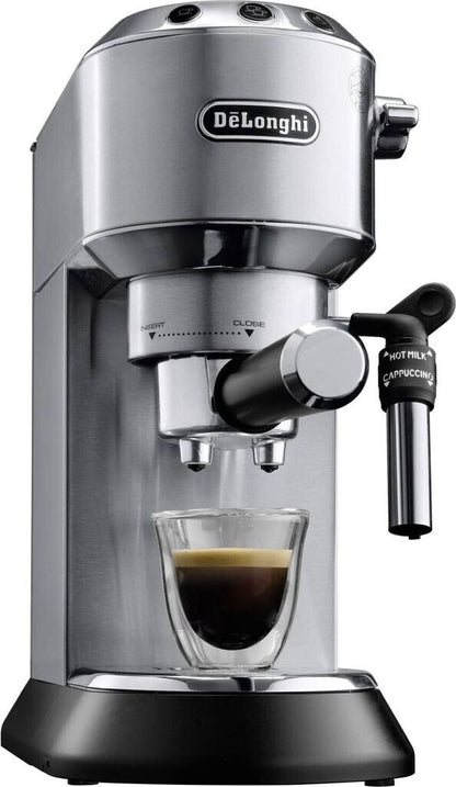 DeLonghi Siebträgermaschine Dedica Style, EC 685.M, mit Milchaufschäumer silber