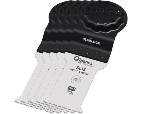 Q-Blades Multitool Saegeblatt Bi-Metall 19 TPI 28x55 mm Starlock 5 Stk