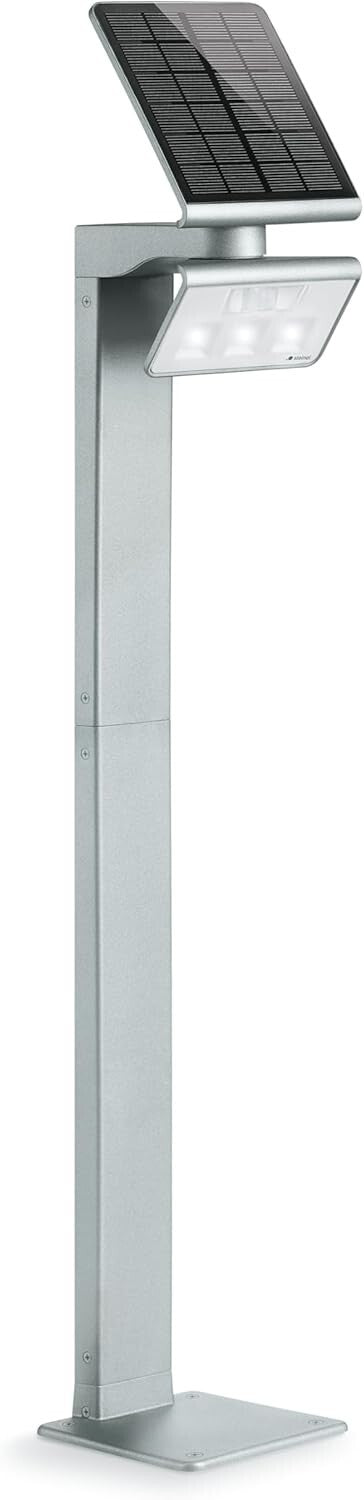 Steinel Solar Stehleuchte 1,2W 150 lm 3000/4000 K H 117,8 cm Xsolar GL-S SI silb