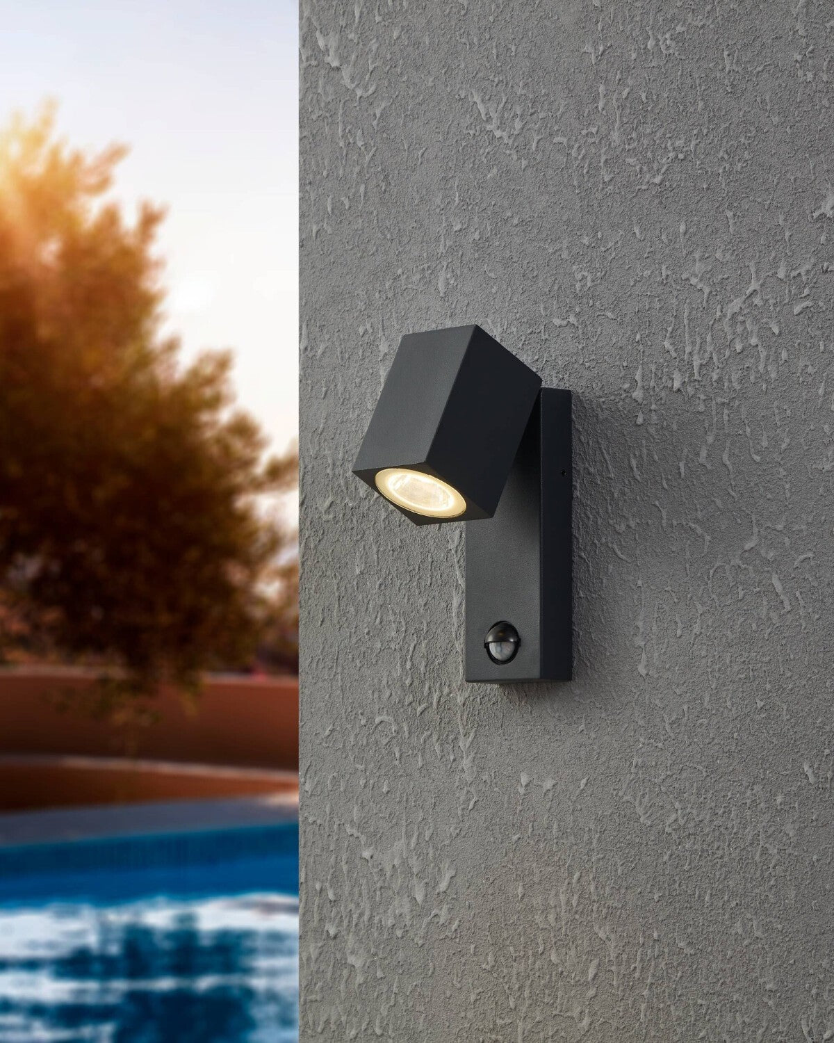 EGLO Sakeda Wandleuchte Bewegungsmelder LED anthrazit 9002759962876