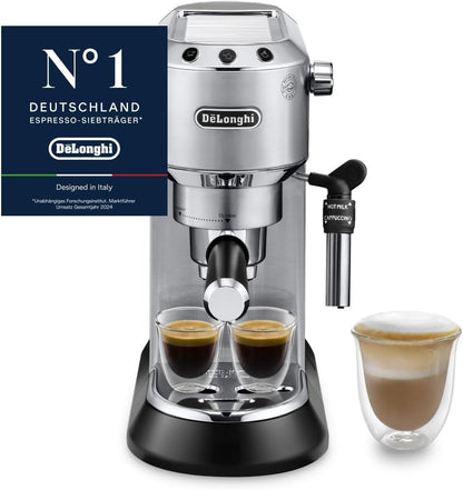 DeLonghi Siebträgermaschine Dedica Style, EC 685.M, mit Milchaufschäumer silber