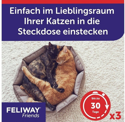 FELIWAY FRIENDS 3x30 Tage Vorteilspack- Pheromone Lösung bei Stress mit Katzen