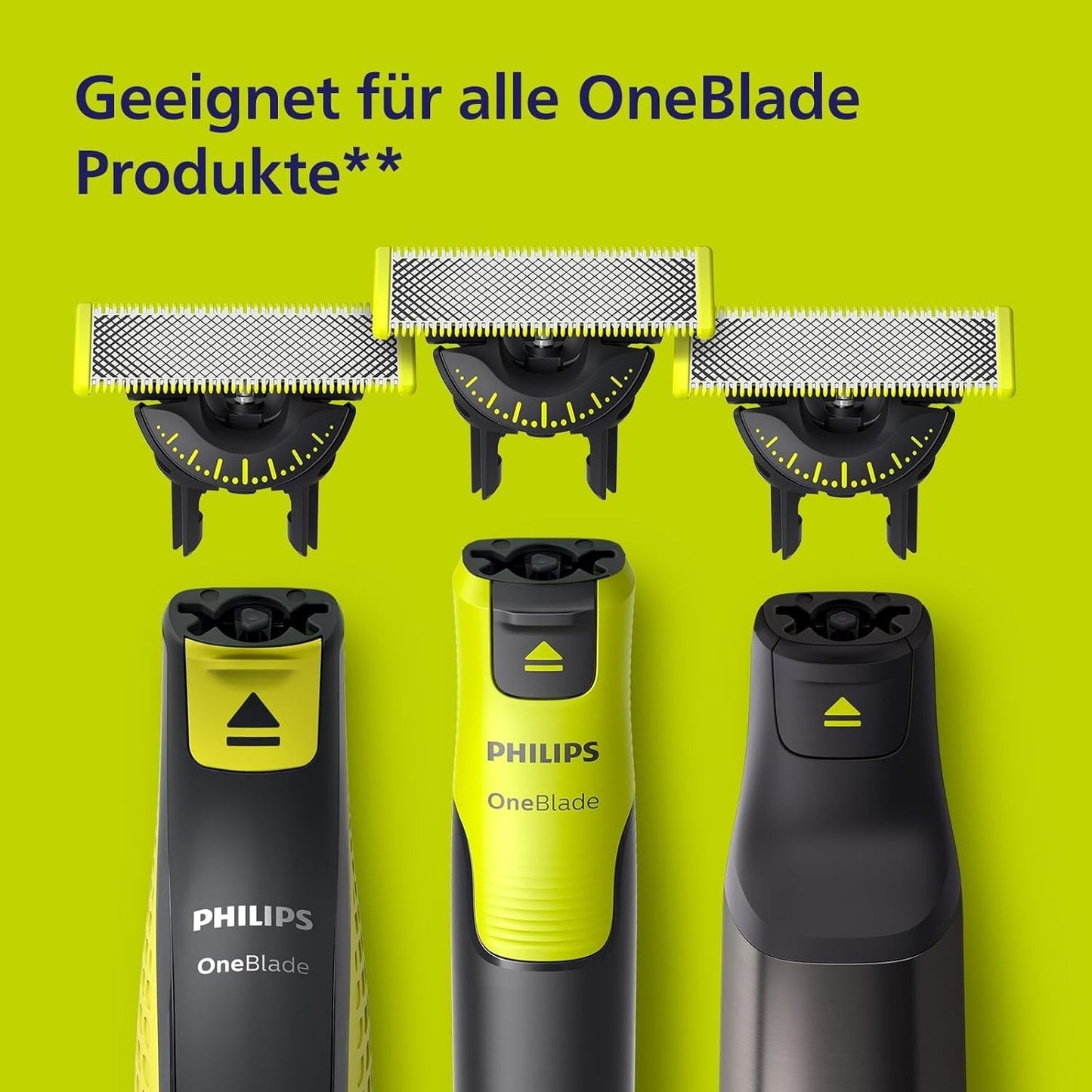 Philips OneBlade 360-Klingen - 2x 360-Ersatzklingen, Trimmen und Rasieren Neu