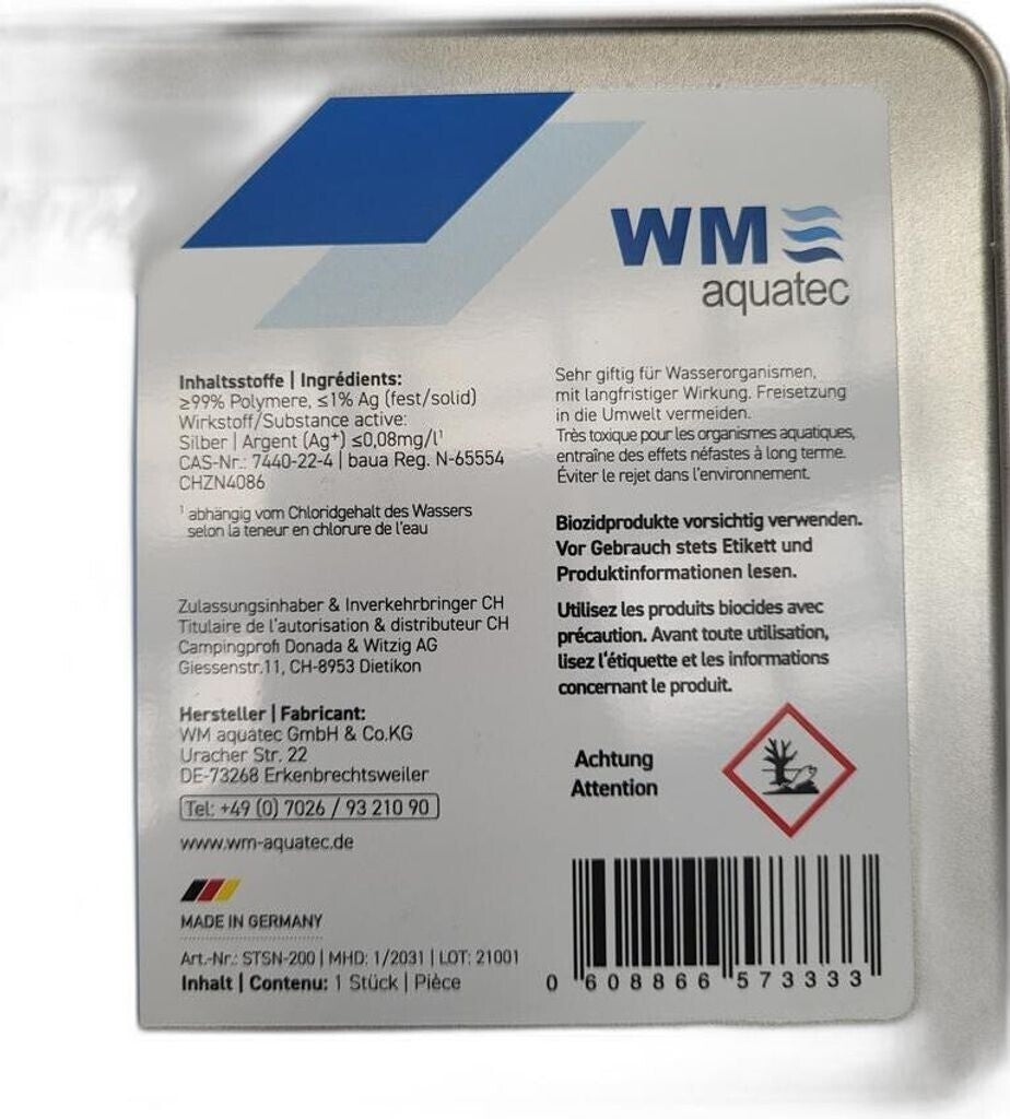 WM aquatec Silbernetz Flex STSN-200 Wasserkonservierung 320L