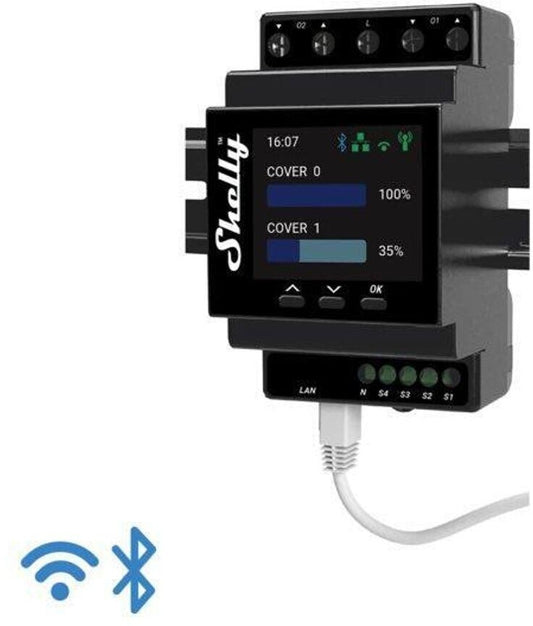 Shelly Pro Dual Cover PM DIN Hutschiene 2x16A LAN WLAN Bluetooth