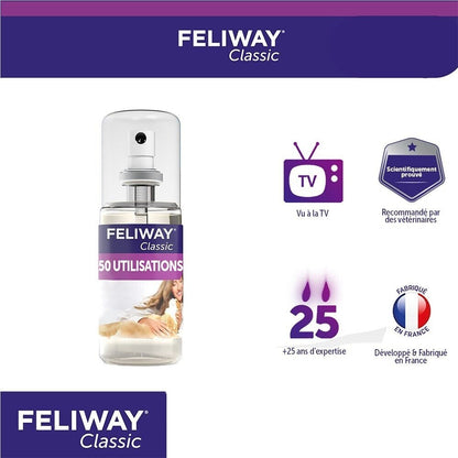 FELIWAY Classic Spray, 60ml - Für zusätzliche Enstpannung, Zuhause und auf Reise