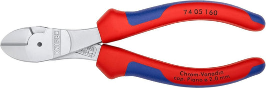 Knipex Kraft-Seitenschneider 160mm verchromt Mehrkomponenten-Griff (74 05 160)