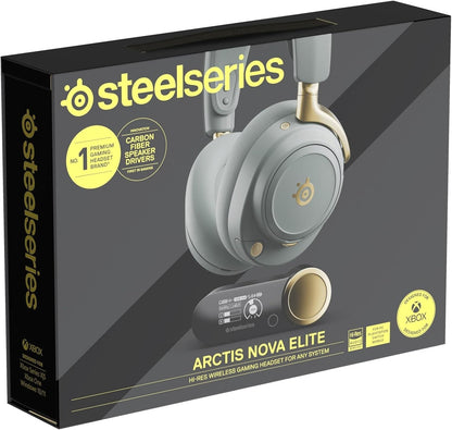 SteelSeries Arctis Nova Elite - Hi-Res Wireless-Headset in Salbei & Gold