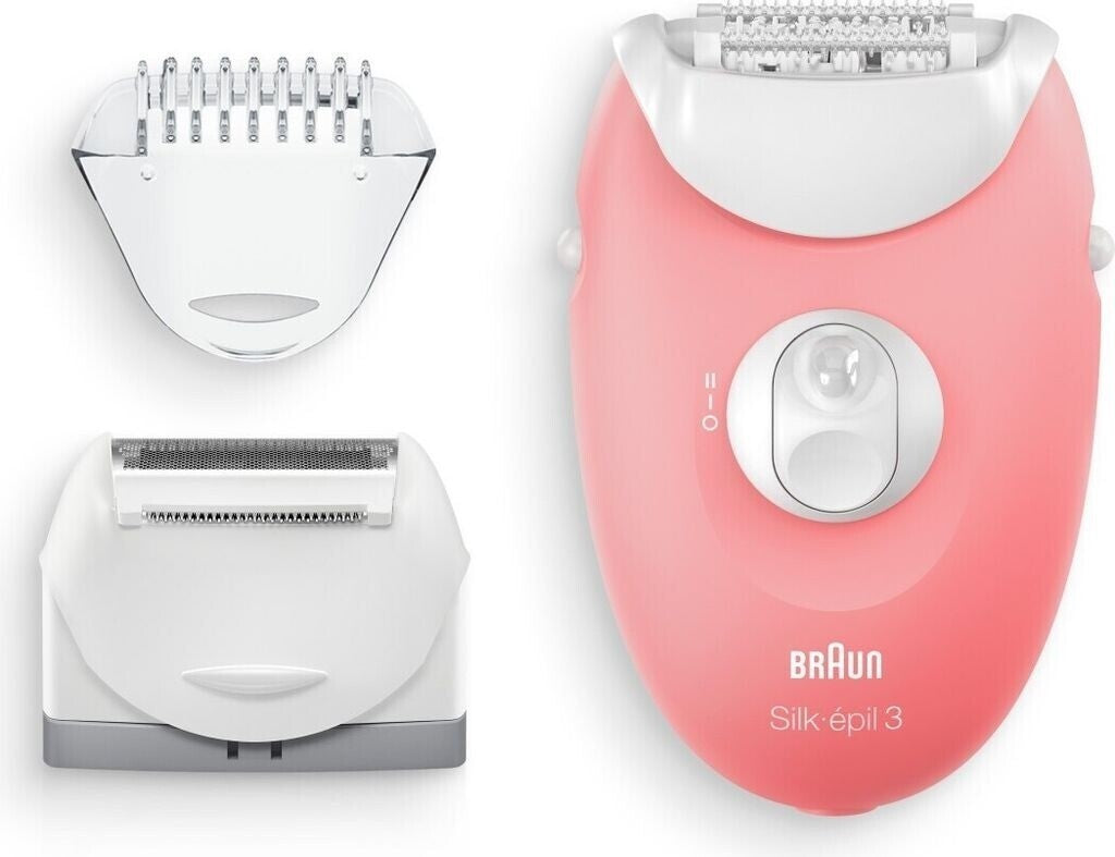 Braun Silk-epil 3 Epilierer 3-277 Set mit Rasieraufsatz Trimmeraufsatz