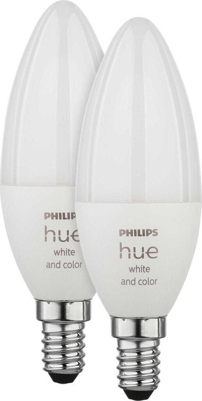 Philips Hue White and Color E14 4W Smarte Glühbirne - 2 Stück