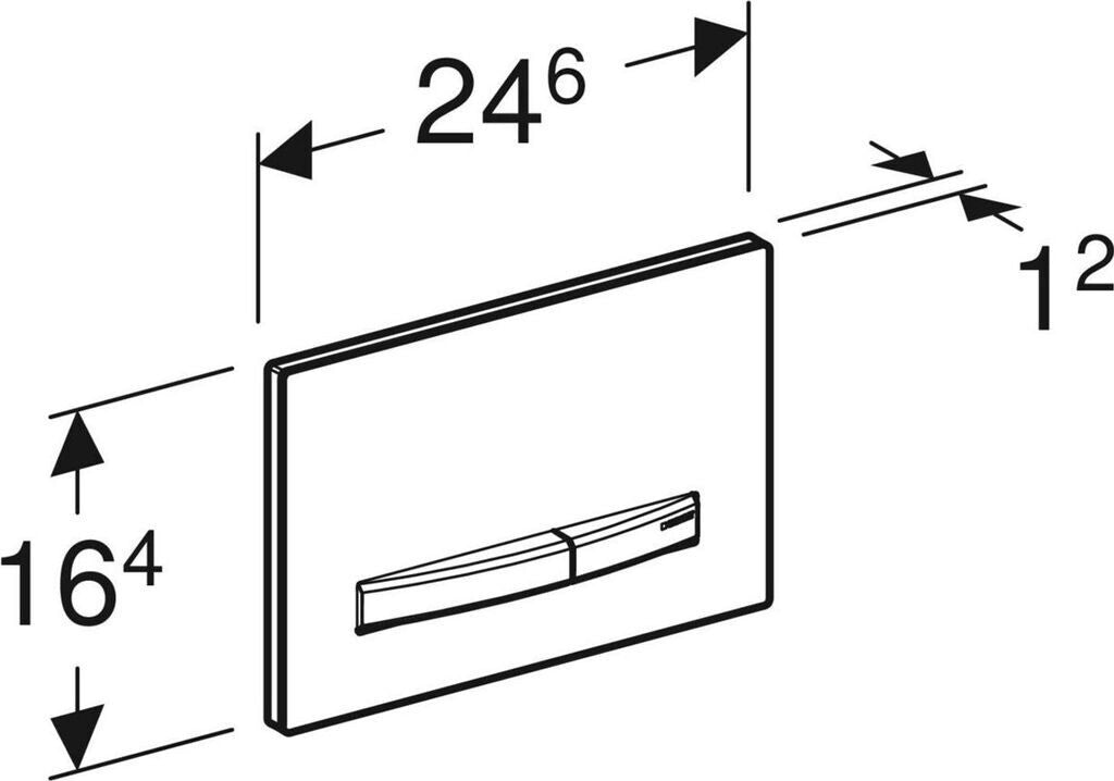 Geberit Sigma50 2-Mengen Betätigungsplatte chrom gebürstet
