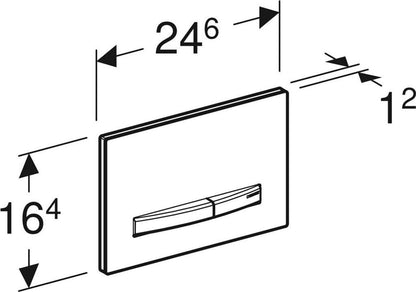 Geberit Sigma50 2-Mengen Betätigungsplatte chrom gebürstet