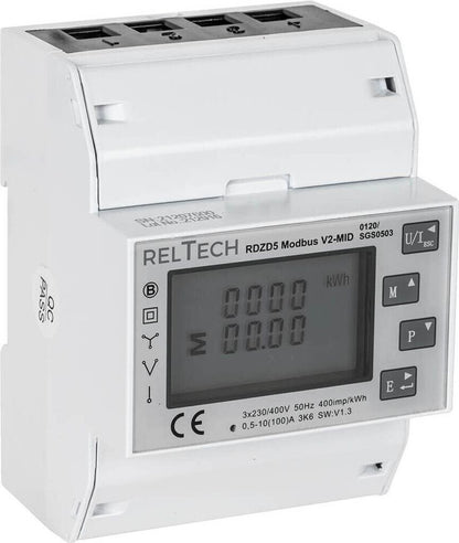 Reltech RDZD5 MID Drehstromzähler digital 100A Modbus DIN Schiene