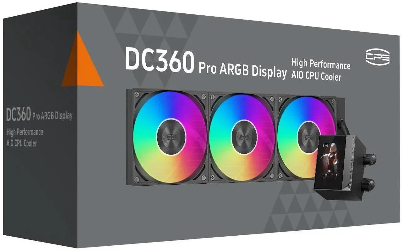 CPS DC360 Pro ARGB Display 360mm AIO Wasserkühlung IPS LCD Intel AMD Schwarz
