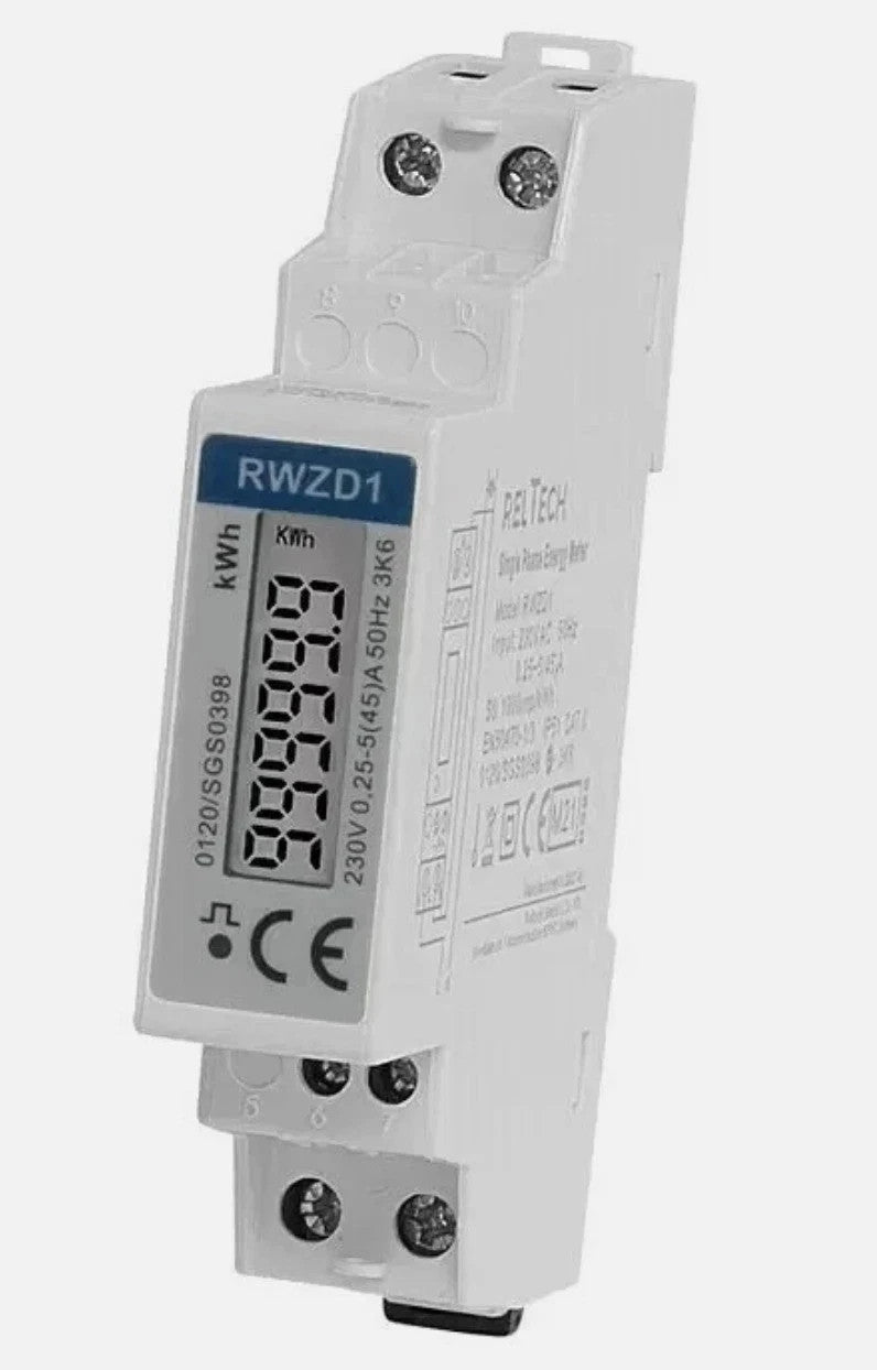 Reltech Digitaler Wechselstromzähler MID 45 A Strom Messgerät RWZD14260638735002