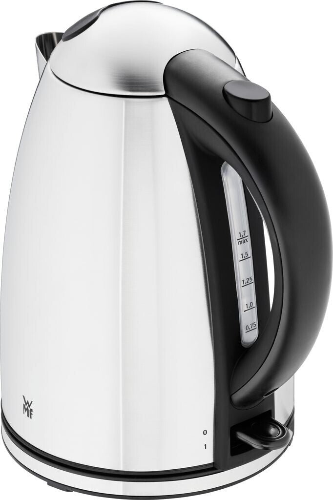 WMF Stelio Wasserkocher 1,7L Edelstahl schwarz 2400W mit Kalkfilter