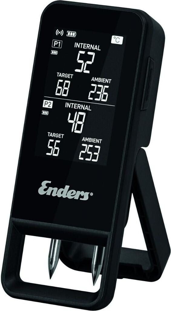 Enders Celsio II Bluetooth Grillthermometer 2 Edelstahlfühler LCD App 8805 Neu