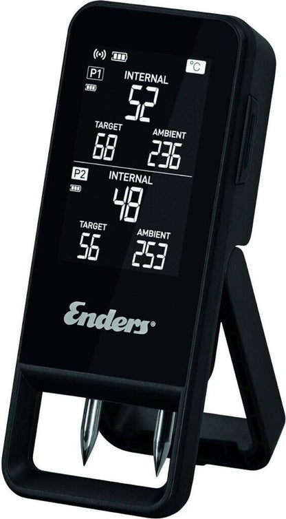 Enders Celsio II Bluetooth Grillthermometer 2 Edelstahlfühler LCD App 8805 Neu