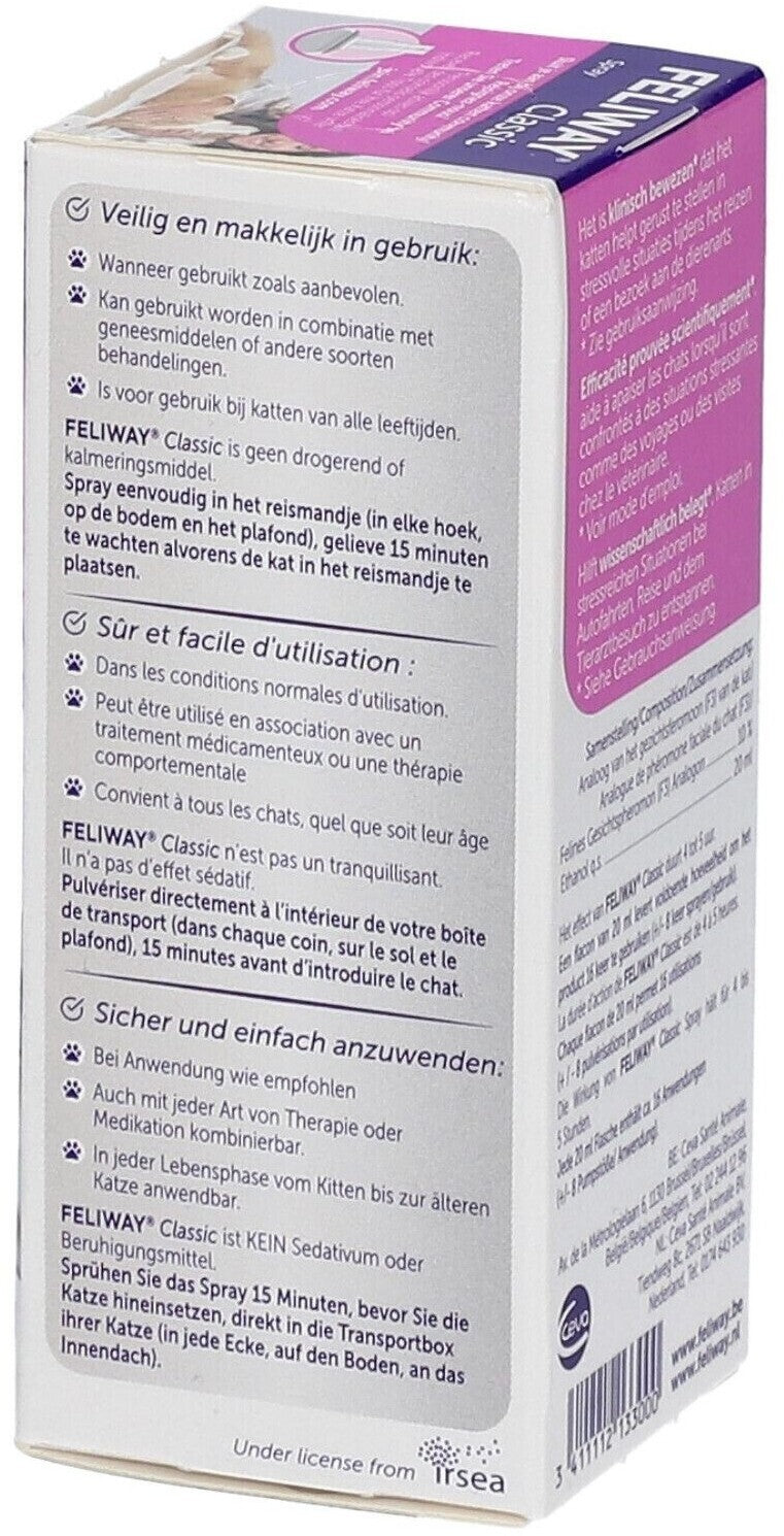 FELIWAY® Classic Spray 20ml Pheromon – entspannte Katzen zuhause und unterwegs