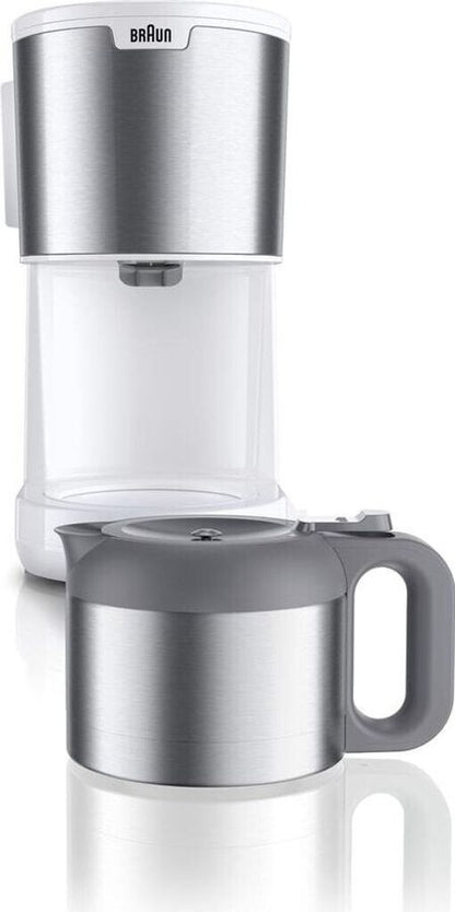 Braun PurShine KF1505WH Filterkaffeemaschine 1,2L Thermokanne 1000W Weiß