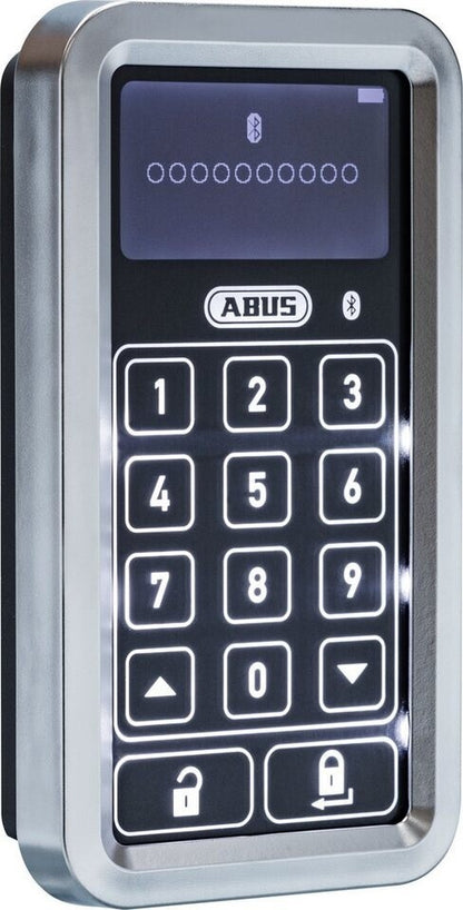 ABUS CFT3100 S HomeTec Pro Türschloss Tastatur Bluetooth Touch Display silber