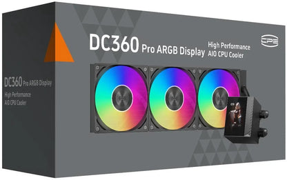 CPS DC360 Pro ARGB Display 360mm AIO Wasserkühlung IPS LCD Intel AMD Schwarz