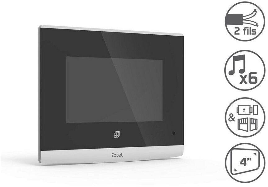 Extel COMPACT 720315 Video Türsprechanlage 4 Zoll 2-Draht IP44 Komplett-Set