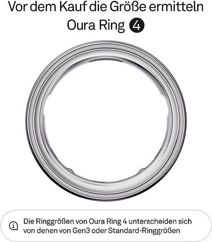 Oura Ring 4 Größe 8 Gebürstetes Silber Health Schlaf Tracker